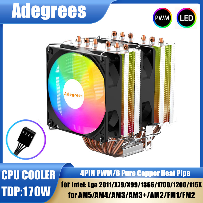 Air Cooler Cpu - ชุดระบายความร้อนซีพียูแบบลม 90 มม. พัดลม RGB แบบทวินทาวเวอร์