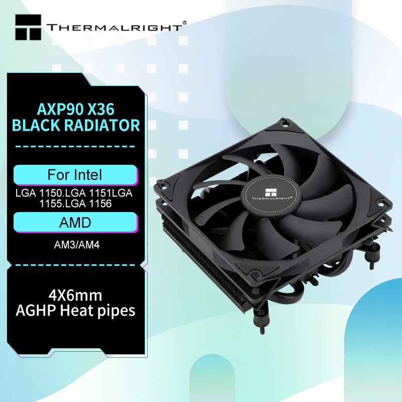 Air Cooler Cpu - Thermalright AXP-90 X36สีดำ CPU Cooler กับค่อนข้าง90มม.PWM