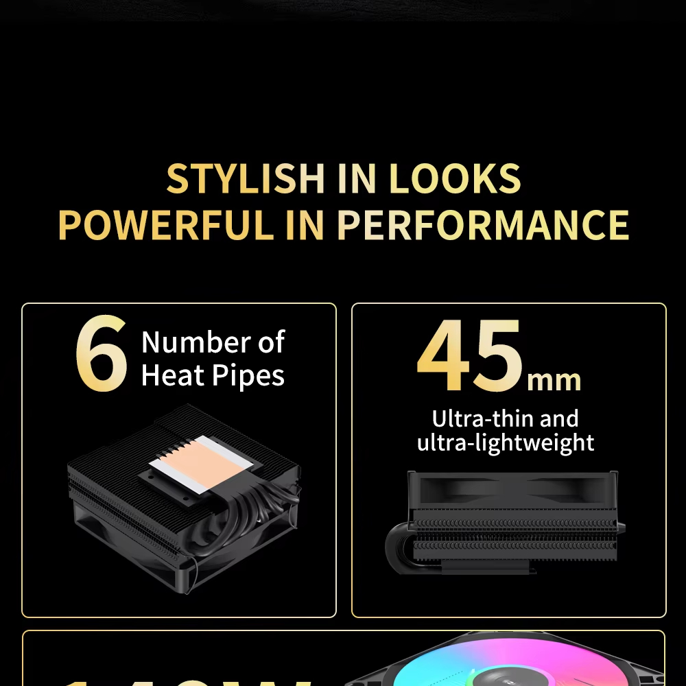 UPSIREN ITX90V6 X45 คูลเลอร์ระ - Air Cooler Cpu บทวิจารณ์และราคา