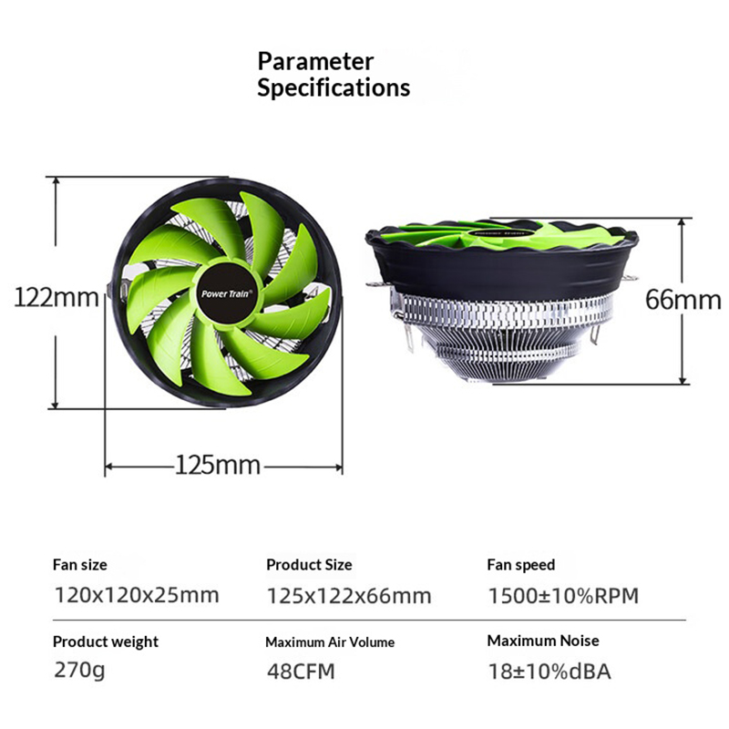 พาวเวอร์เทรน อาร์เมด DL120Q ชุ - Air Cooler Cpu บทวิจารณ์และราคา